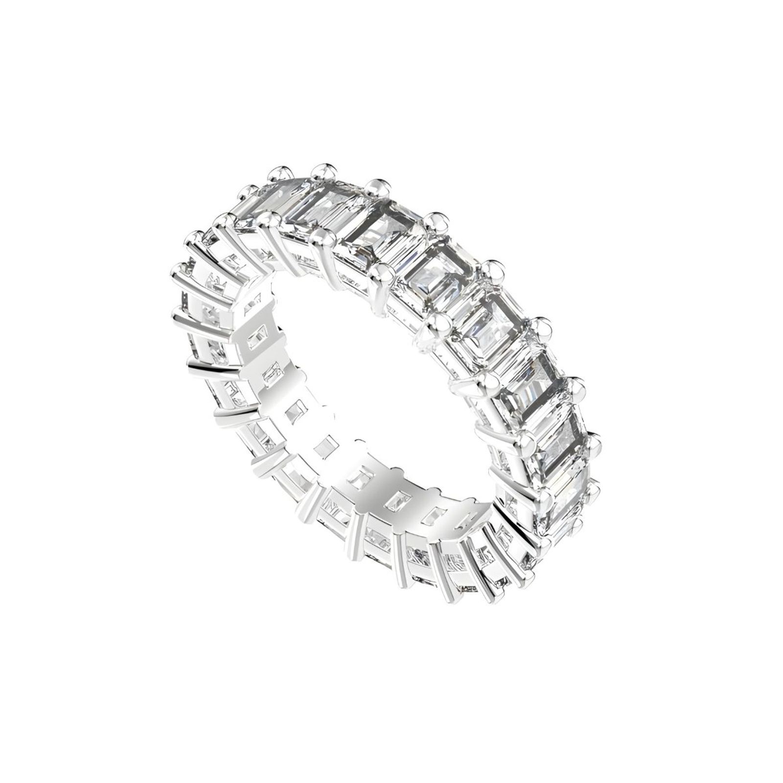Full Baguette Eternity Ring, 4.74Ct, 18K White Gold · 4.74 ct, 18Kt White Gold · alternate angle, photographed at the Bedfordview viewing room