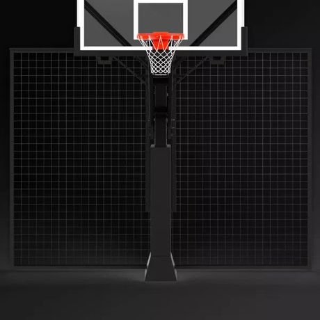 Filet Net Protect monté derrière un panier de basket MegaSlam
