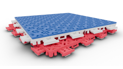 Basketball Court Flooring Sample Pack – physical tile samples from the Super X and Dynamic Pro II ranges
