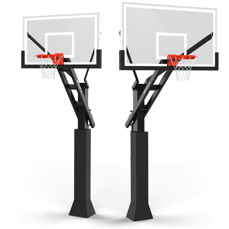 MegaSlam 72 in-ground basketball hoop with a tempered glass backboard