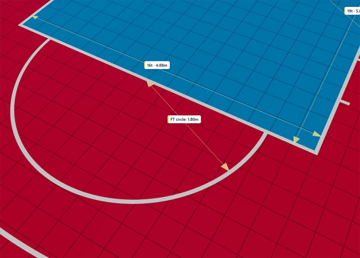 Basketball court dimensions & sizes