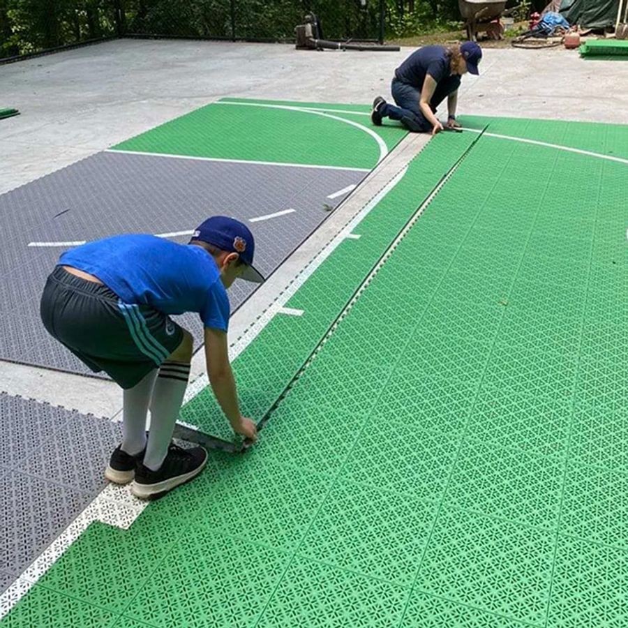 Modular Sports Tile Installation
