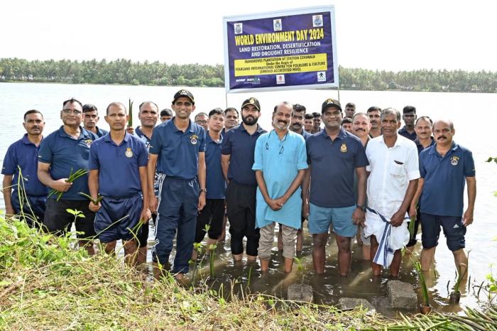 Greening the Coast: Mangrove Plantation Drive at Ezhimala