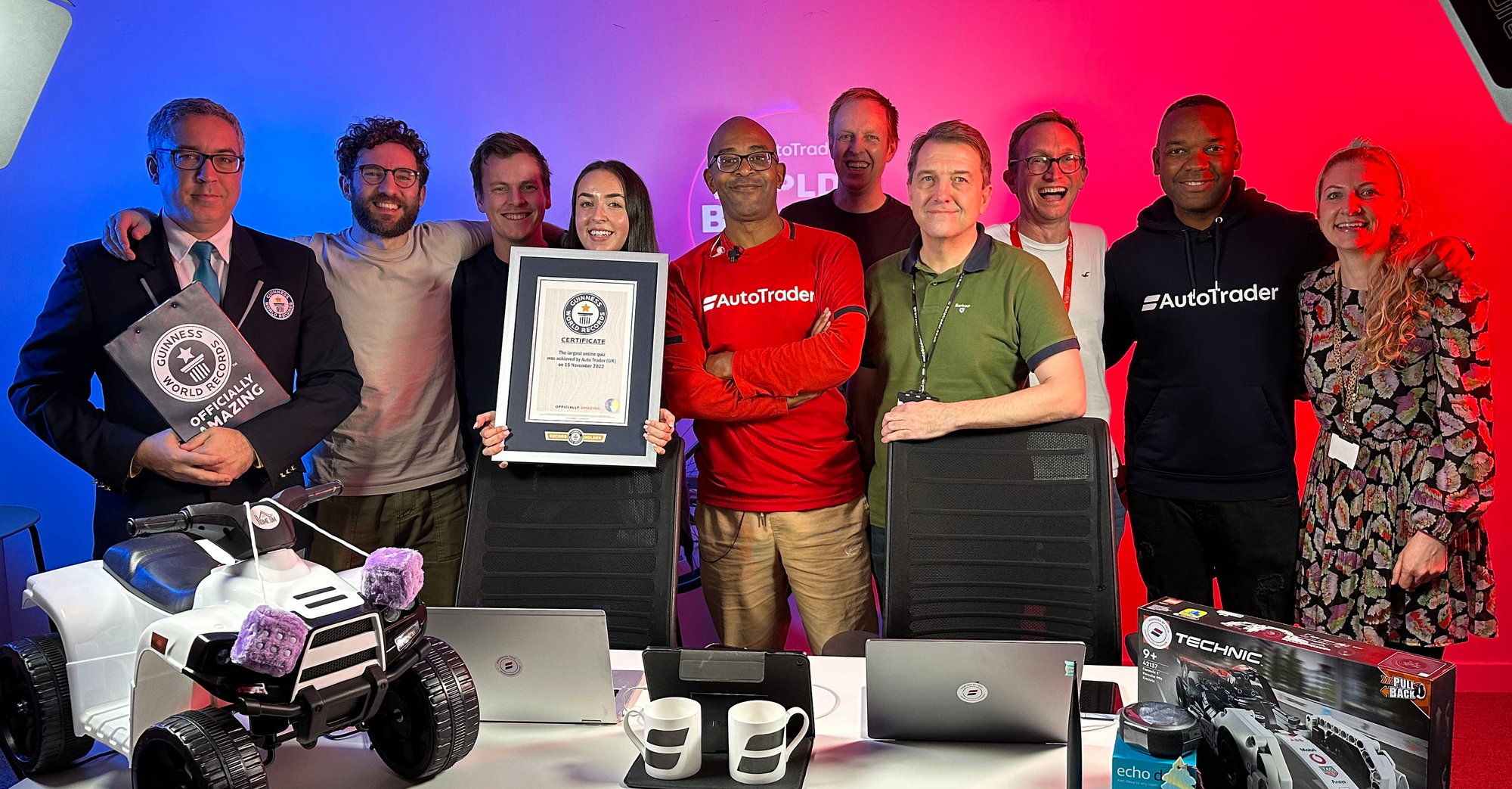 Piing and Auto Trader celebrate Guinness World Record win