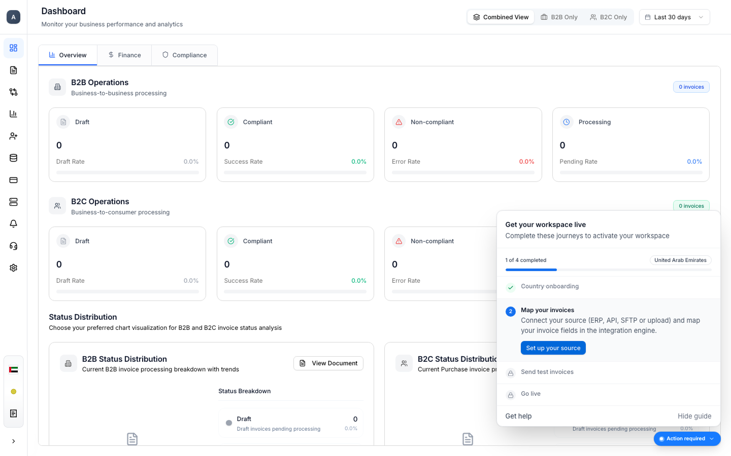 Guided customer setup