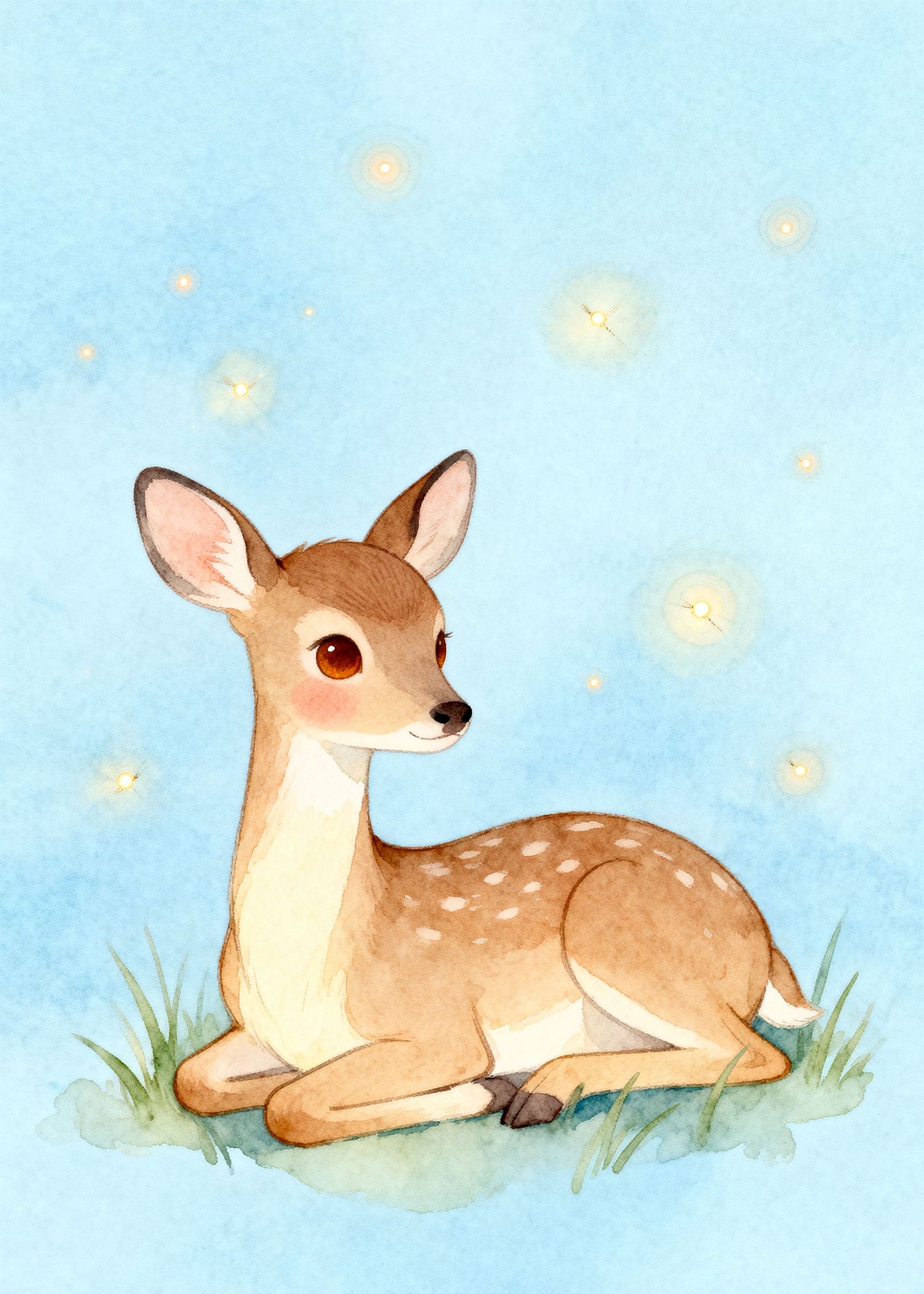 Cozy Deer + Fireflies
