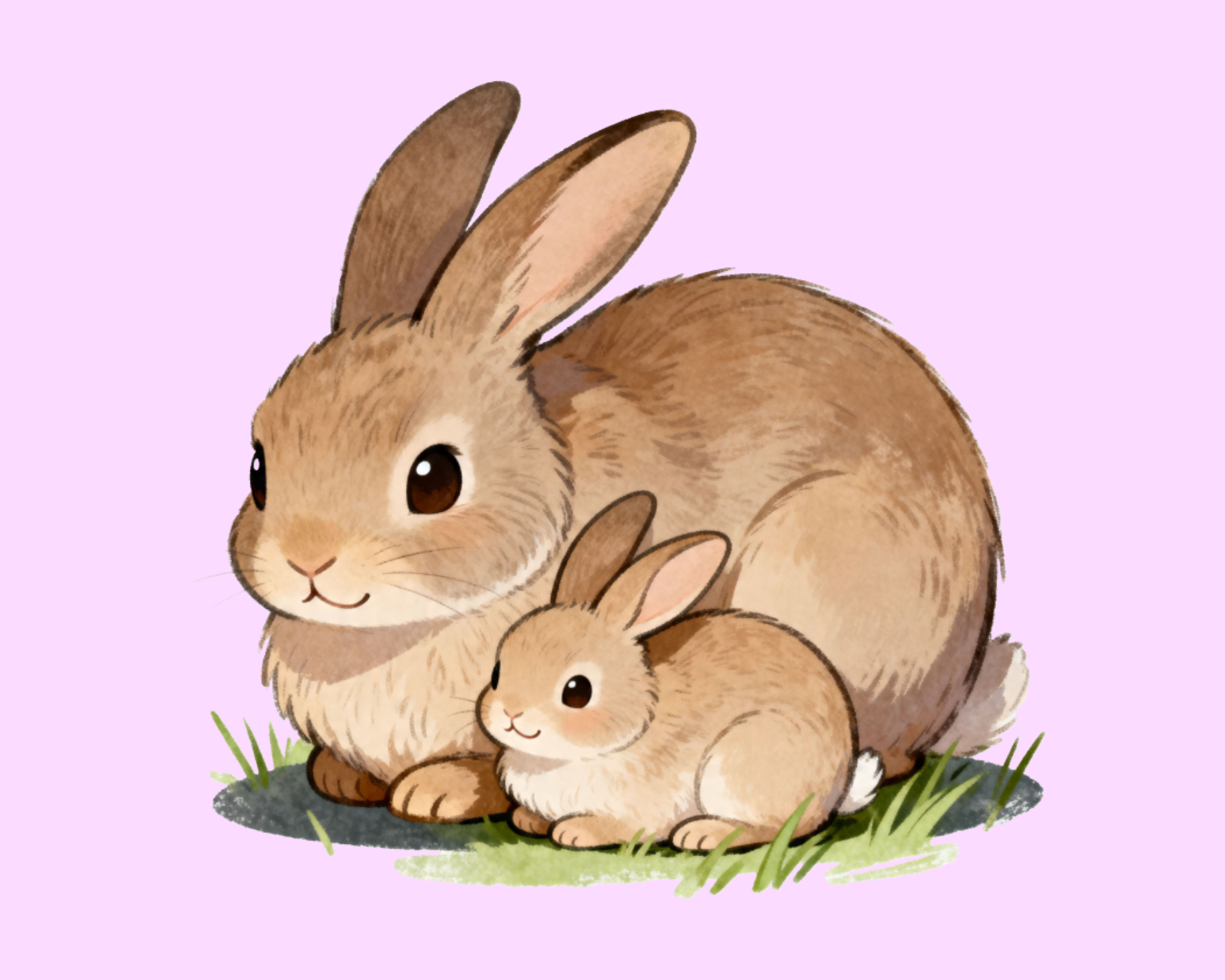 Mama Rabbit + Baby