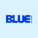 Blue logo for BLUE BY BUNZL, with 'BY BUNZL' stacked vertically to the right of 'BLUE'.