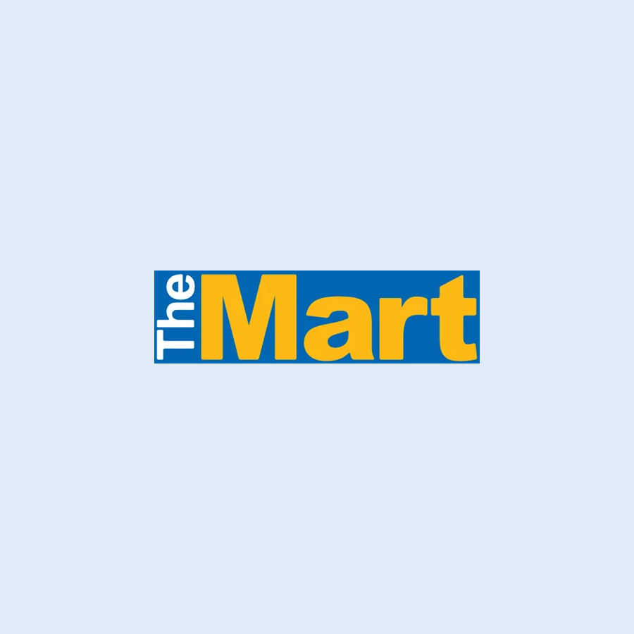 Το λογότυπο The Mart με τις λέξεις «The Mart» σε έντονη, στιλιζαρισμένη γραμματοσειρά.