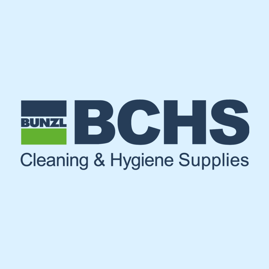 a logo for bunzl bchs cleaning and hygiene supplies