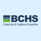 a logo for bunzl bchs cleaning and hygiene supplies