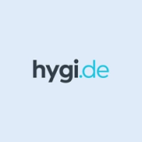 hygi.de‑Logo mit „hygi“ in Dunkelblau und „.de“ in Hellblau