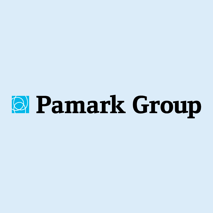 Pamark Group logo with a blue square icon featuring intertwined white circles.