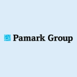 Pamark Group logo with a blue square icon featuring intertwined white circles.