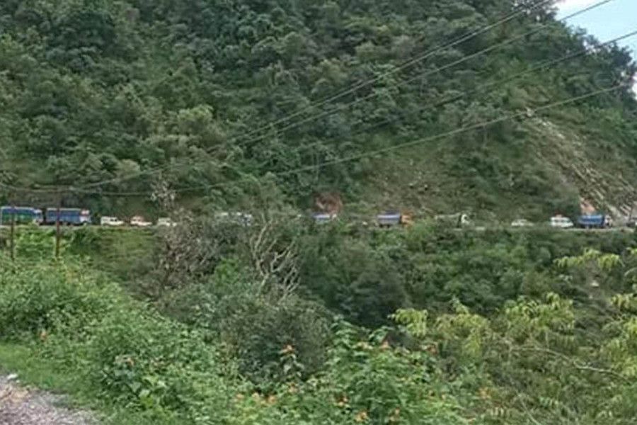 Landslides block Rapti and Madan Bhandari roads