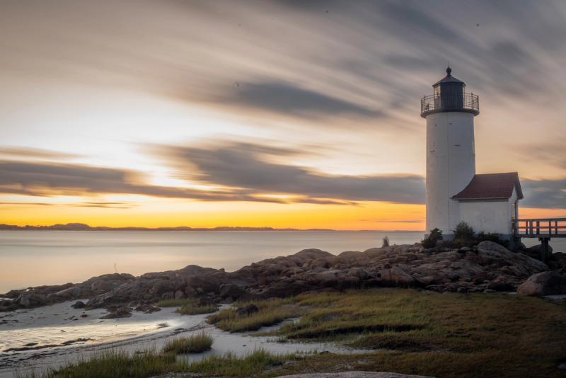 Golden sunset at Annisquam Lighthouse
