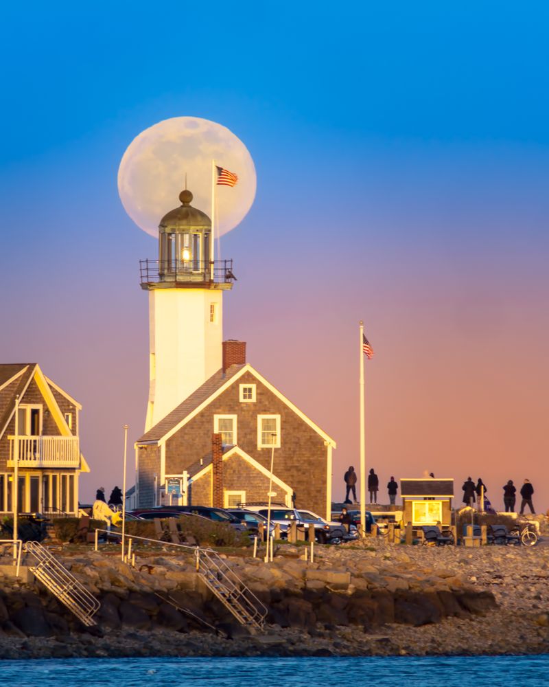Scituate Lighthouse Moonrise
