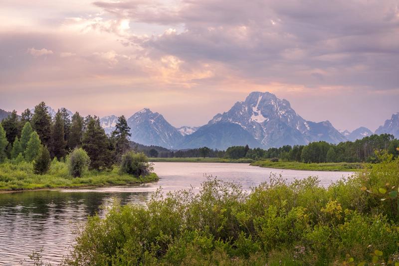 Oxbow Bend sunset in Grand Teton National Park