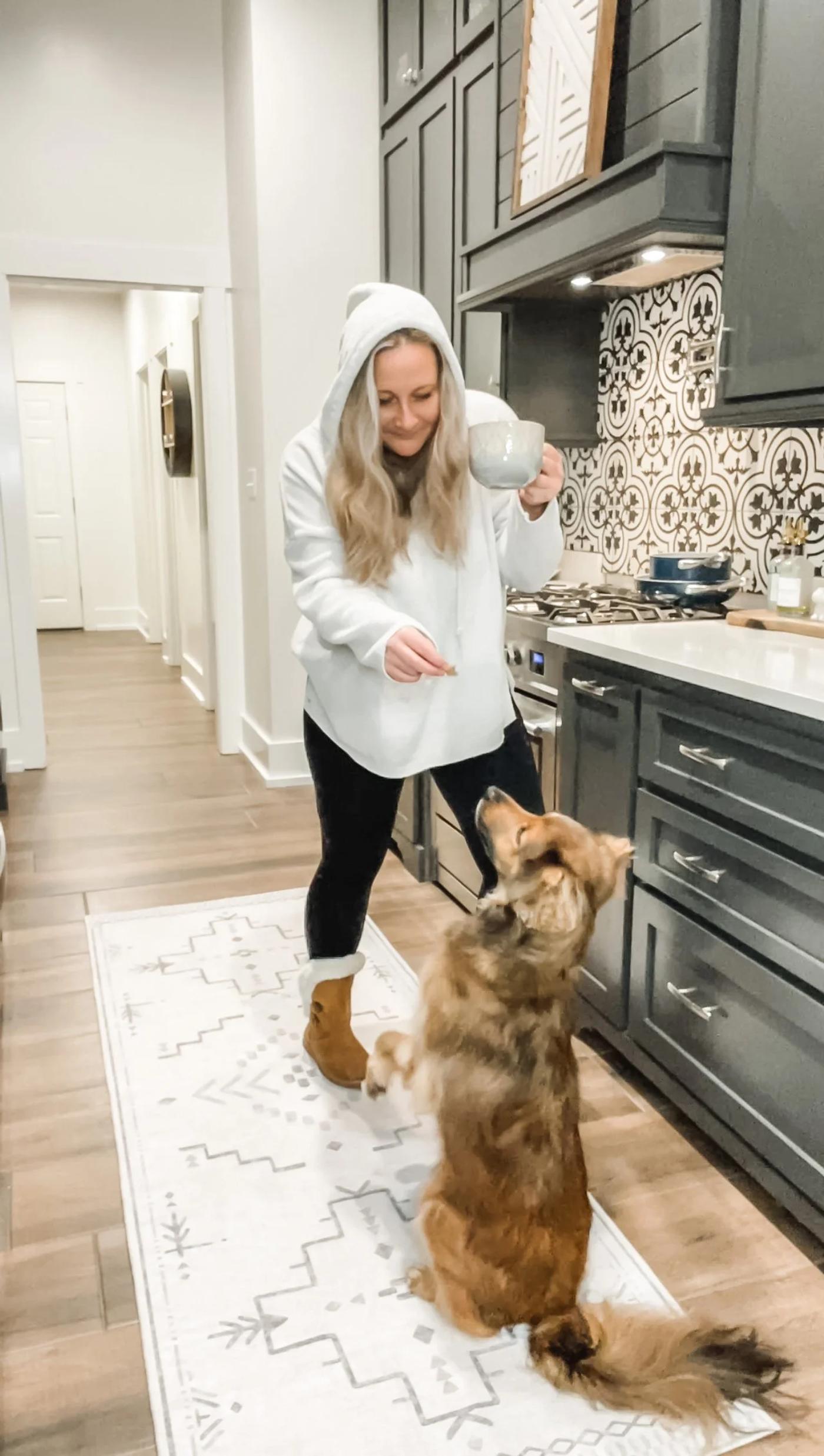 The runner in our kitchen — right in the path of everything