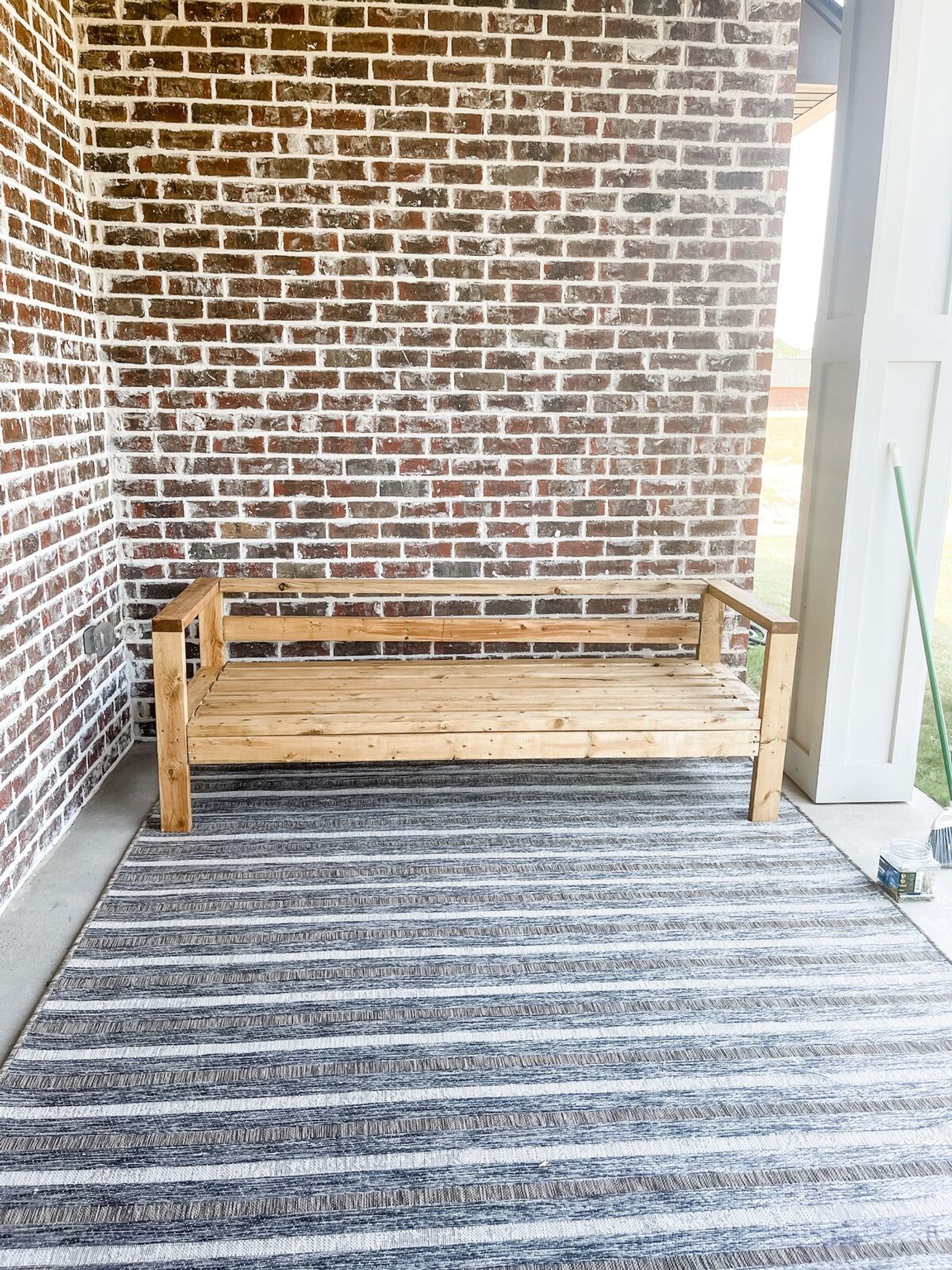 The 2x4 frames, cushionless and waiting
