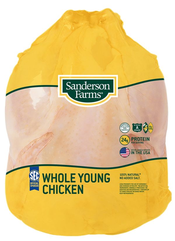 Sanderson Farms Fresh Whole Chicken, 5.5 - 6.1 lb