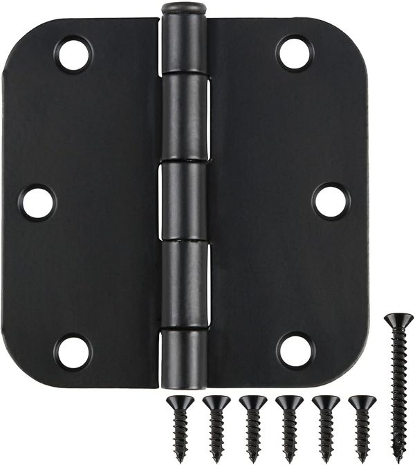 Matte black door hinges