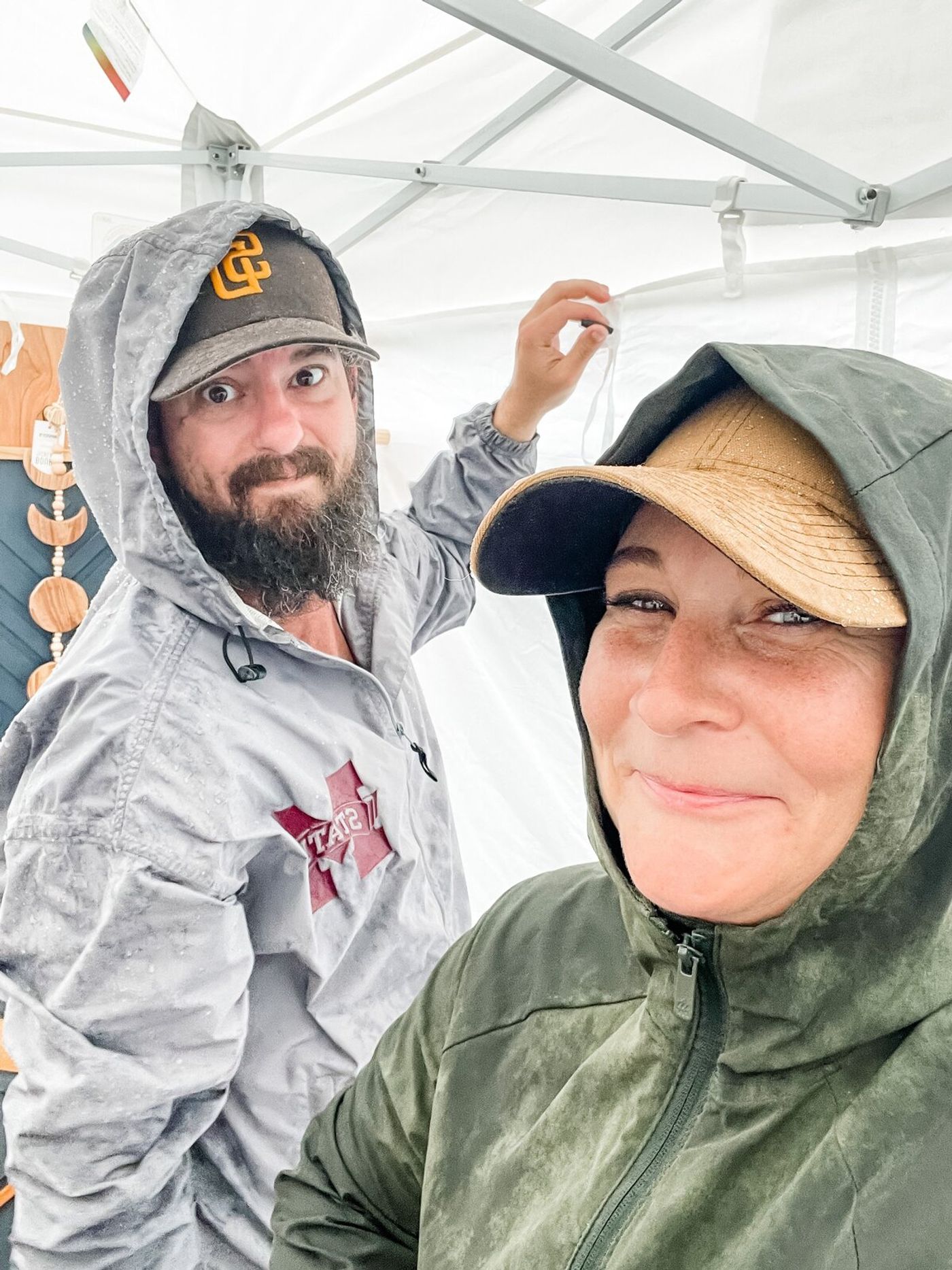 Rain-tested at the festival — a good canopy earns its keep