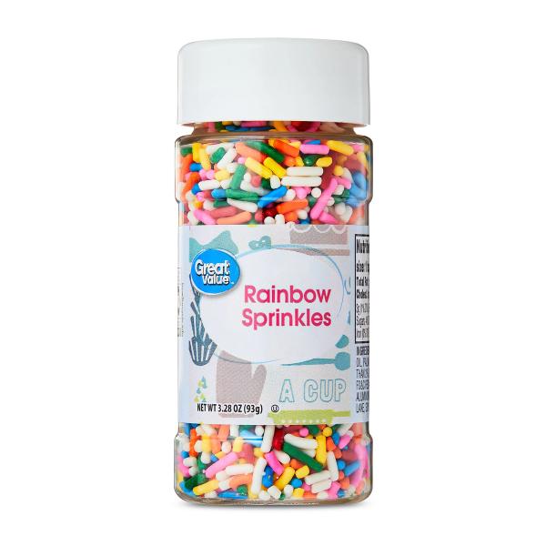 Great Value Rainbow Decorating Sprinkles, 2.7 oz