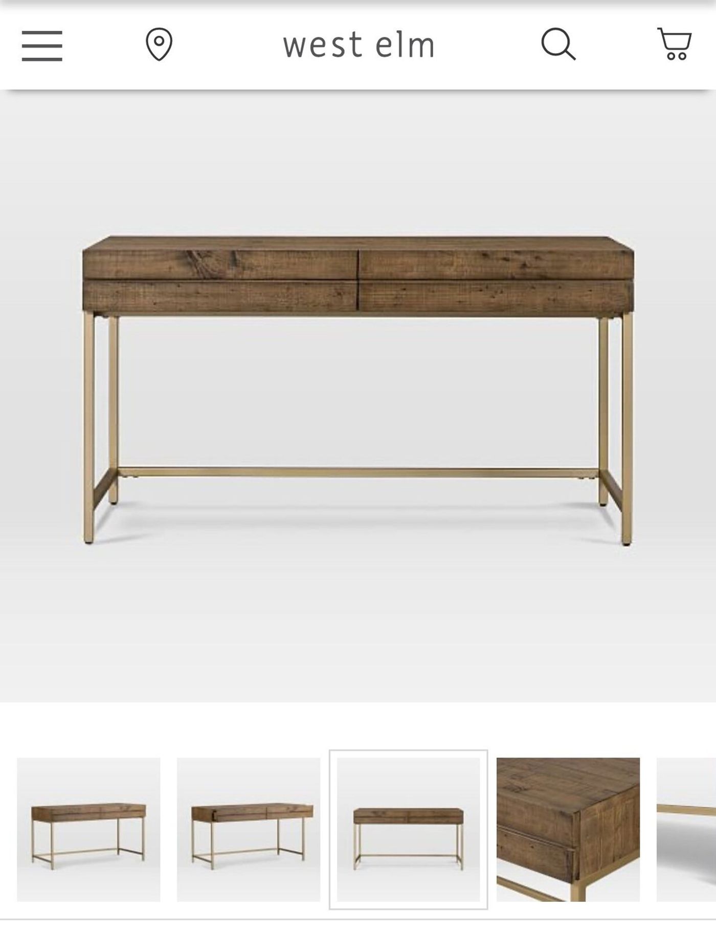 The West Elm desk that inspired the whole build
