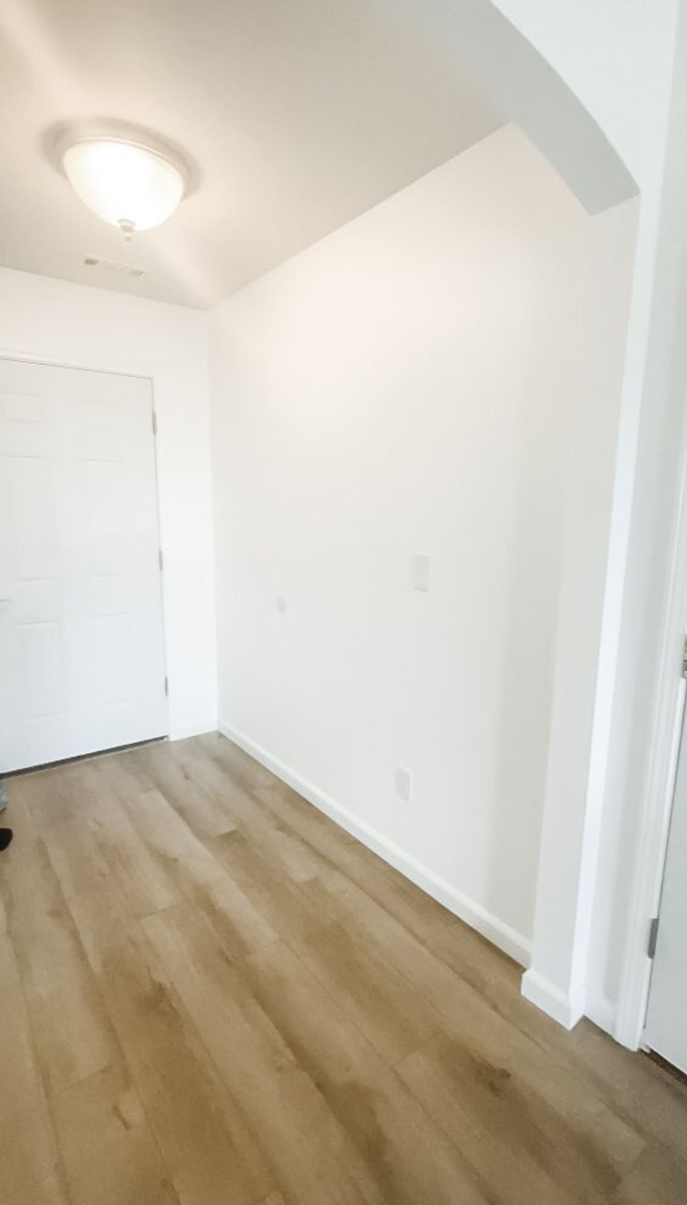 The blank hallway we started with