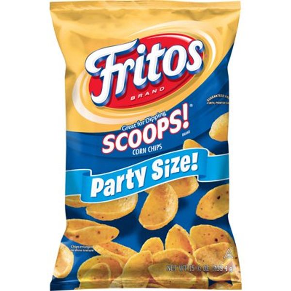 Fritos Scoops! Corn Snacks, Party Size, 15.5 oz Bag