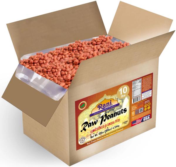 Rani Peanuts, Raw Whole With Skin (uncooked, unsalted) 10lbs