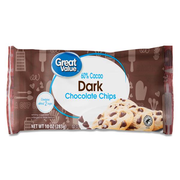 Great Value Dark Chocolate Baking Chips, 10 oz