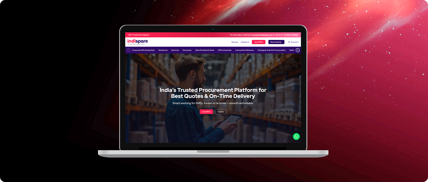 Indispare – Pan-India B2B E-Commerce Marketplace Development
