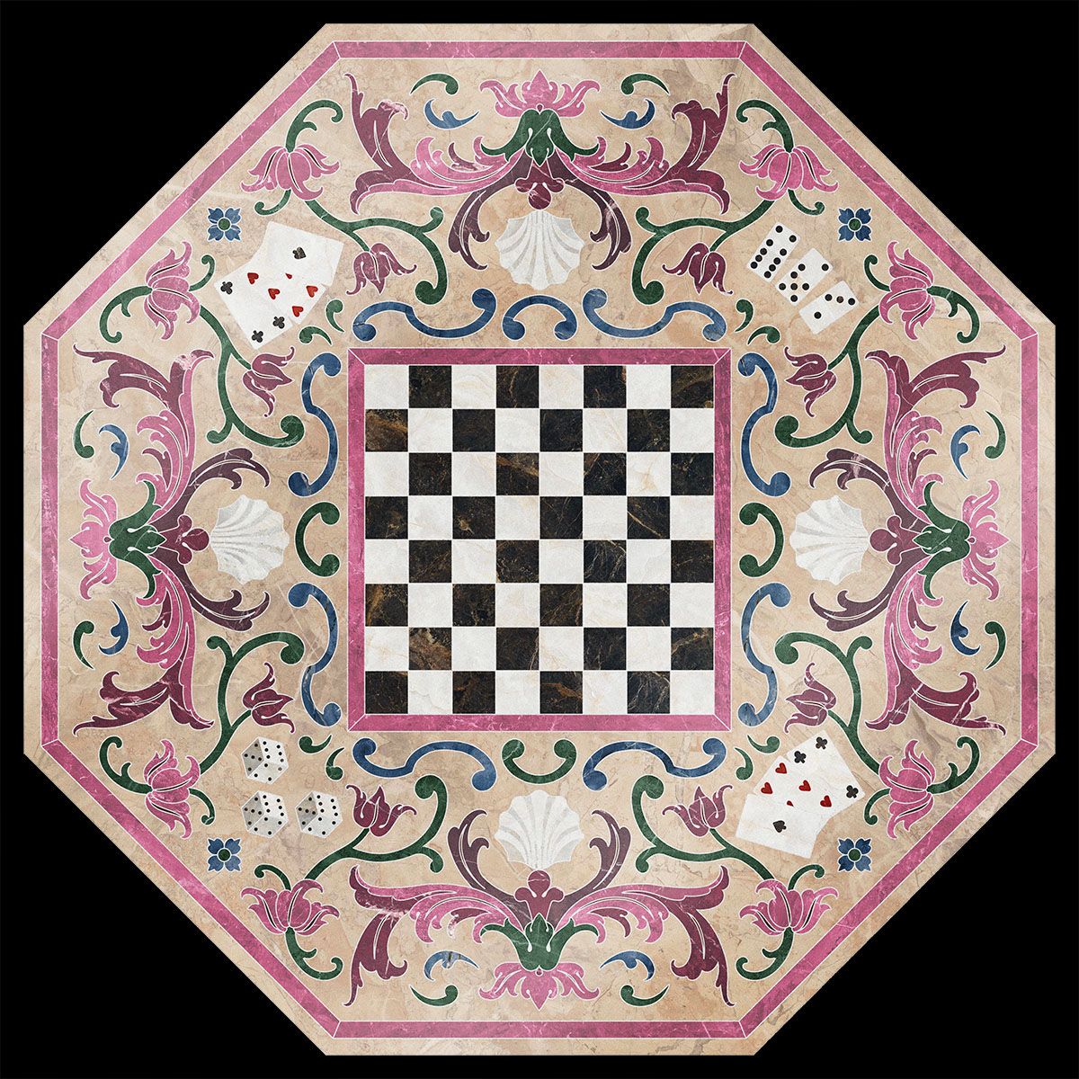 Pietra Dura Games Table