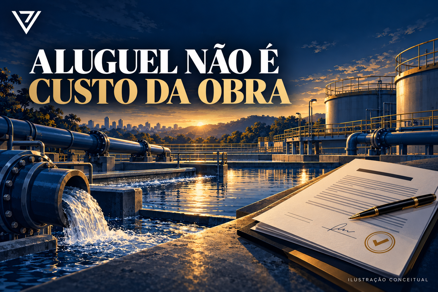 Ilustração conceitual original; não representa fotografia de obra específica nem desenho técnico executivo.