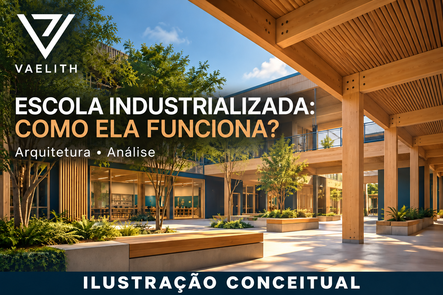 Ilustração conceitual original; não representa fotografia de obra específica nem desenho técnico executivo.