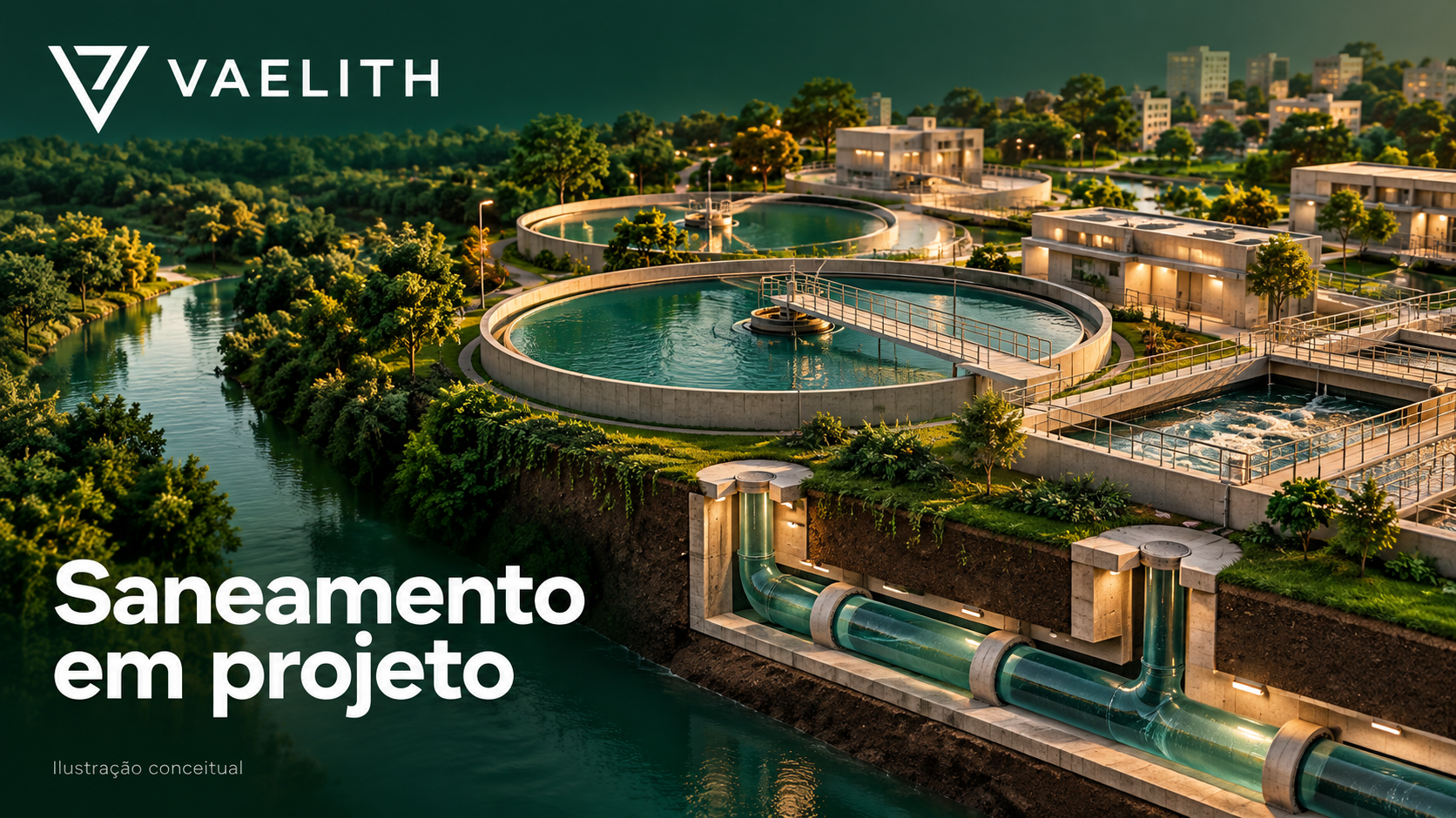 Ilustração conceitual original; não representa fotografia de obra específica nem desenho técnico executivo.