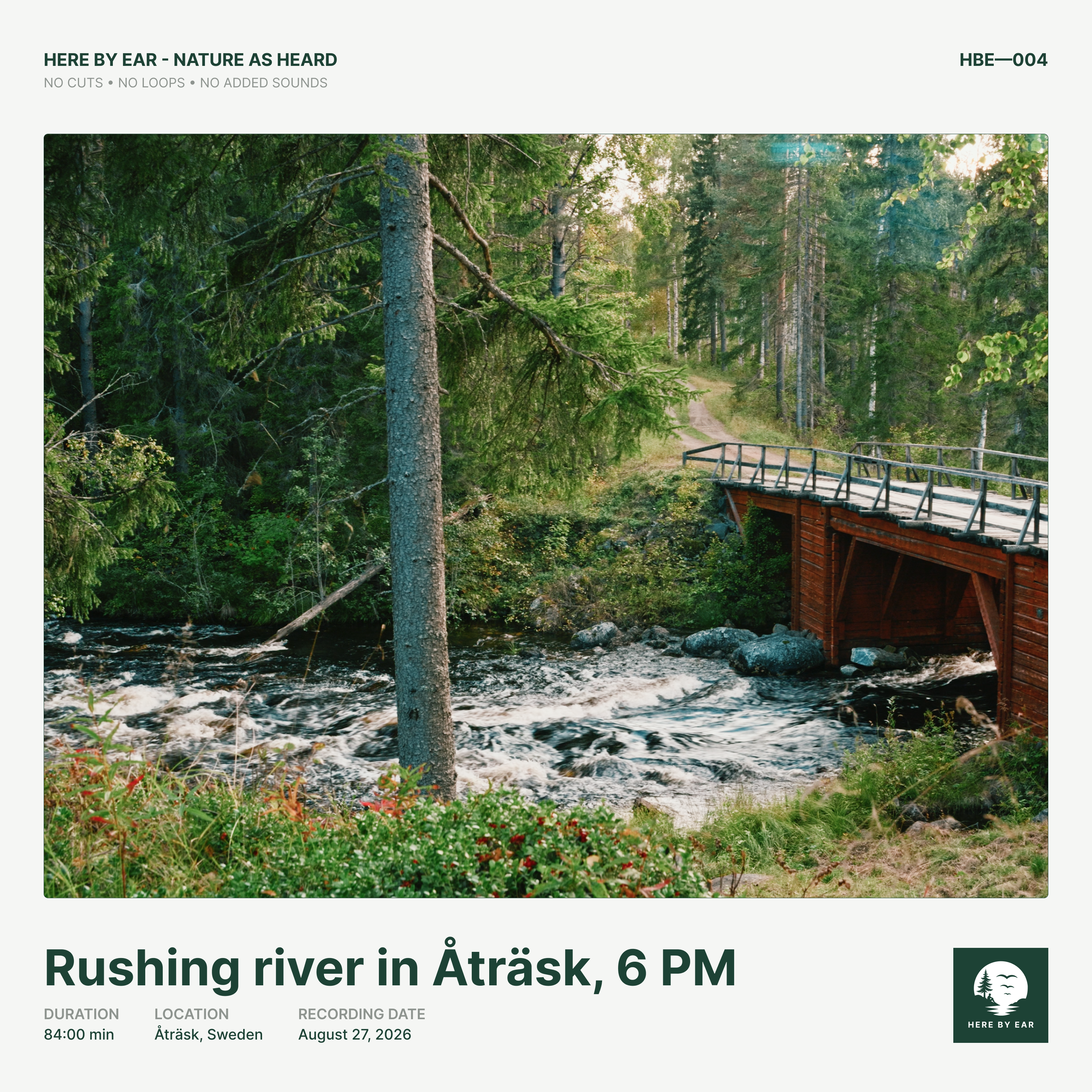 Rushing river in Åträsk, 6 PM - HBE-004 Album Cover