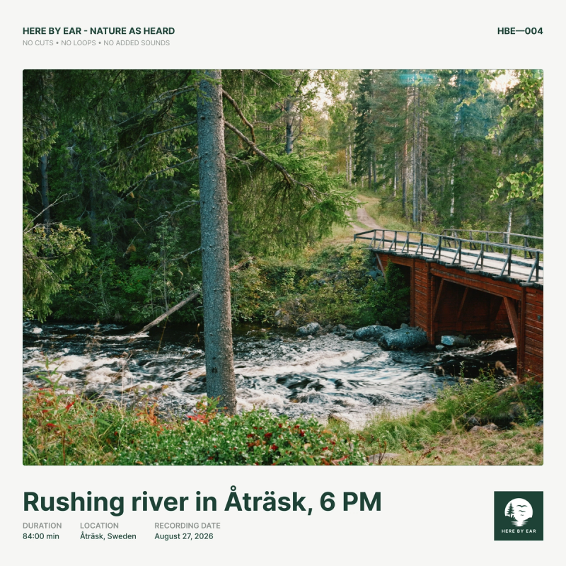 Rushing river in Åträsk, 6 PM - HBE-004 Album Cover