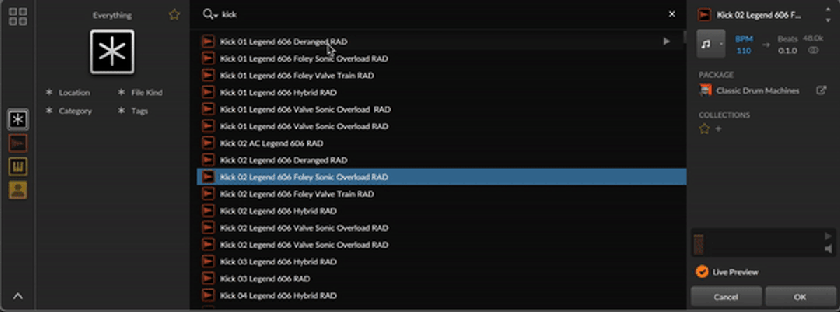 Scrolling through kick drums to find the right one-shot sample. AI can fix this