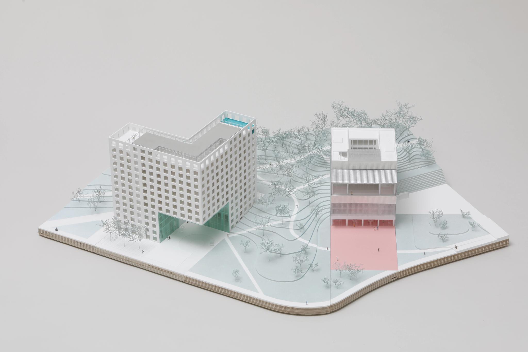 Xaveer De Geyter Architects, bureaux et théâtre à Tirana