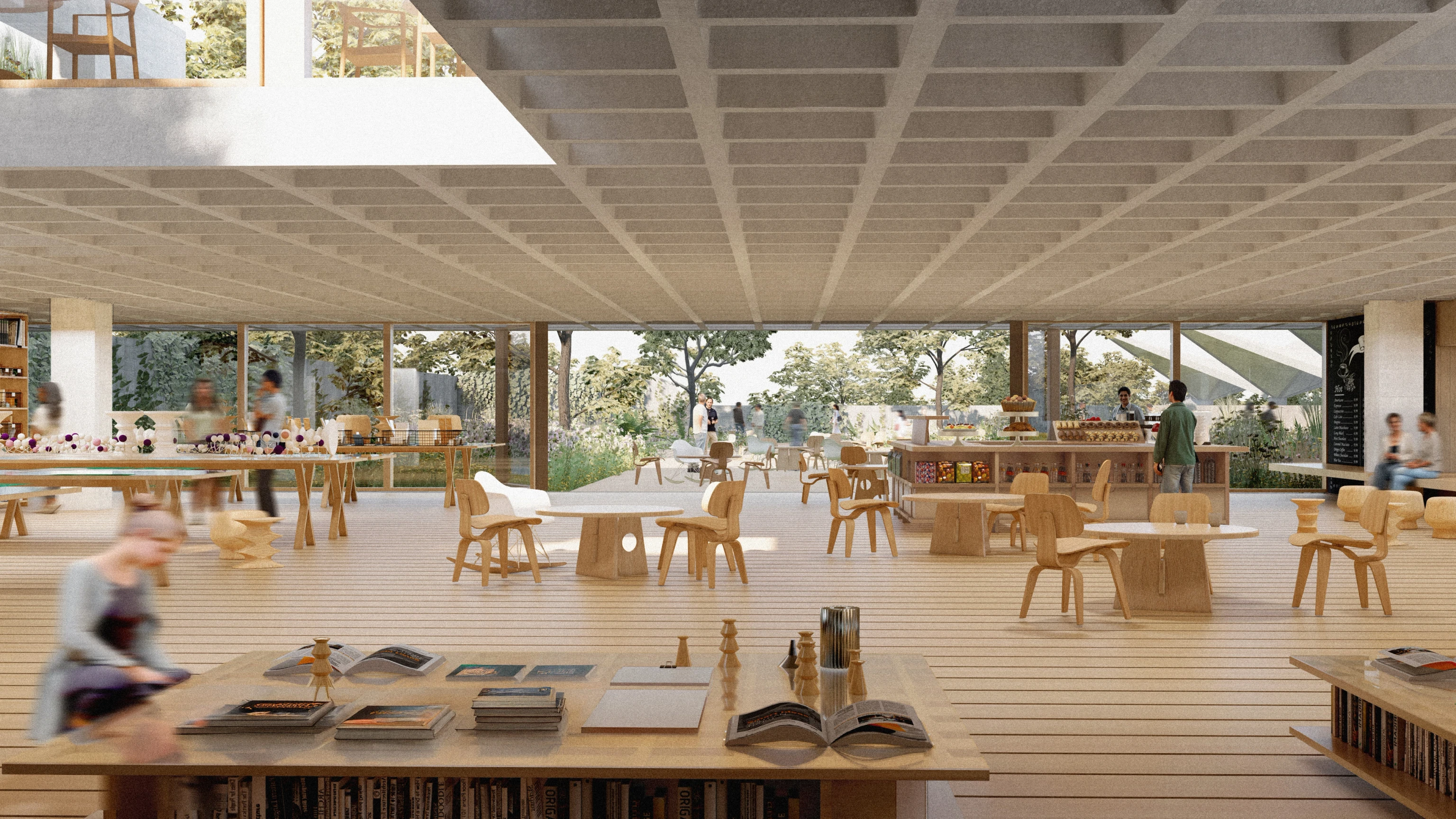 Rendering of the Pavilion at the future Eames Institute museum.