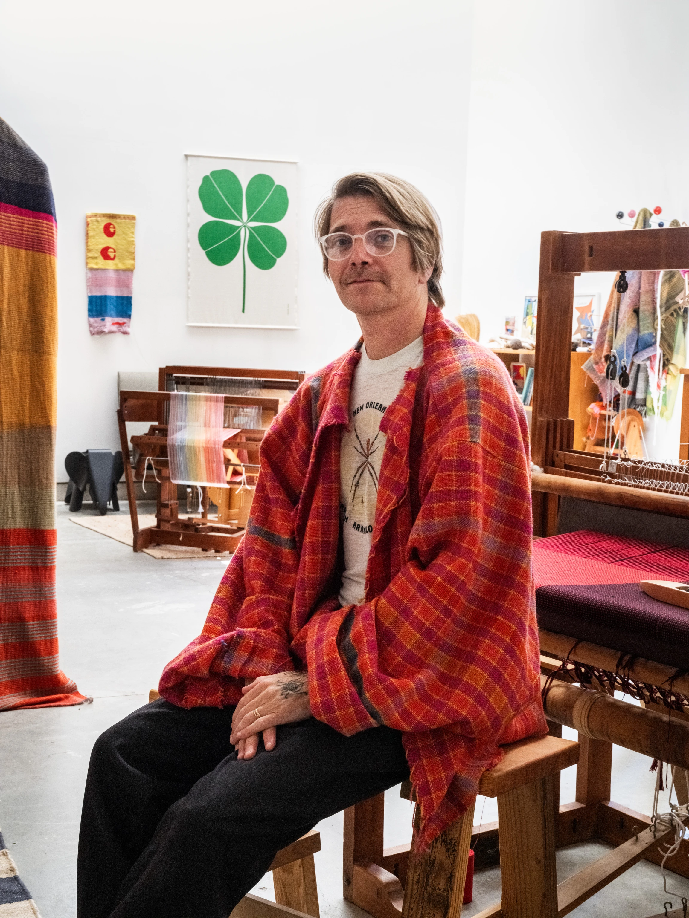 Eames Studios resident fiber artist Travis Meinolf