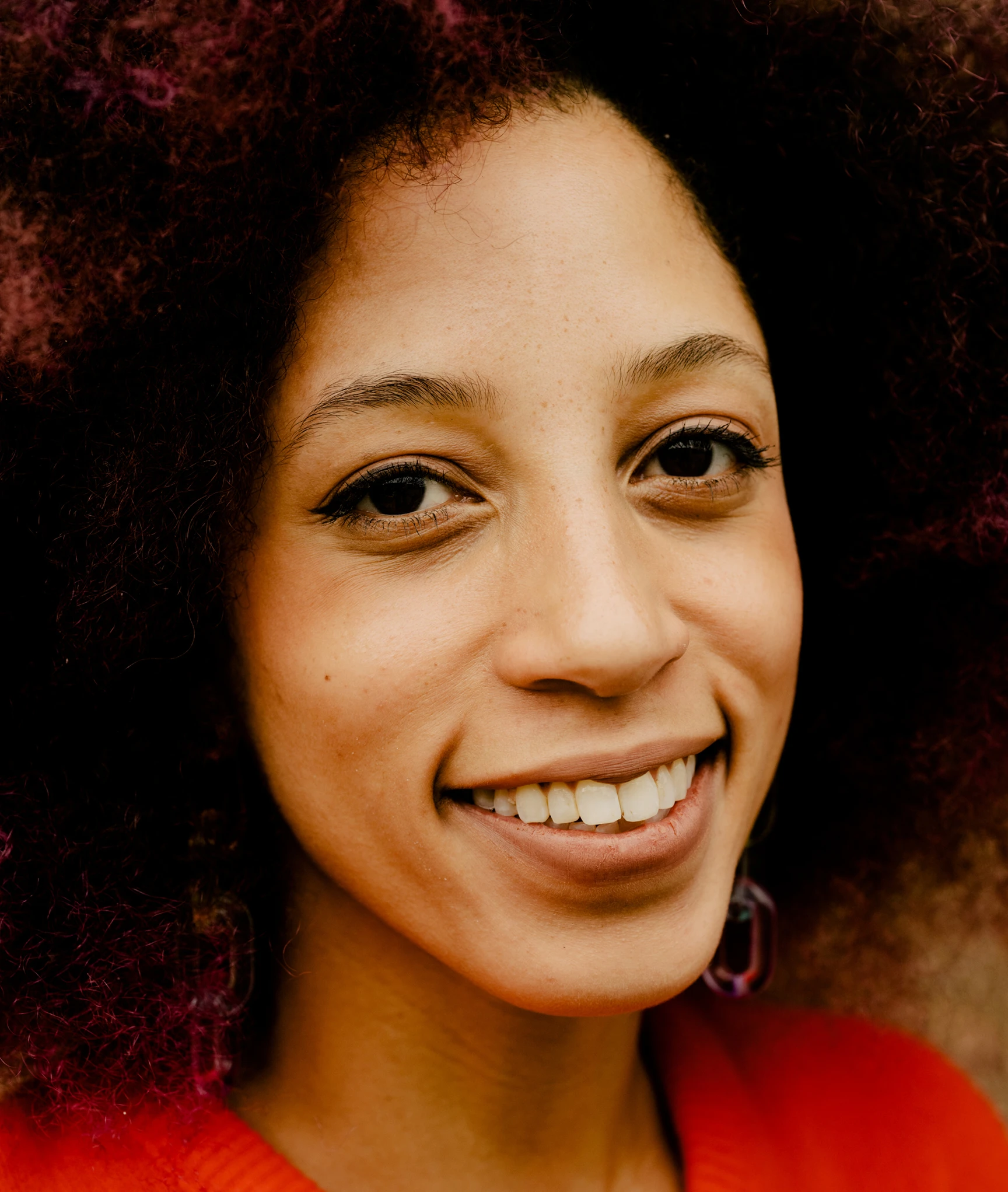 Close up of Leslie Diuguid, founder of Du-Good Press in Brooklyn, maker of fine-art prints.