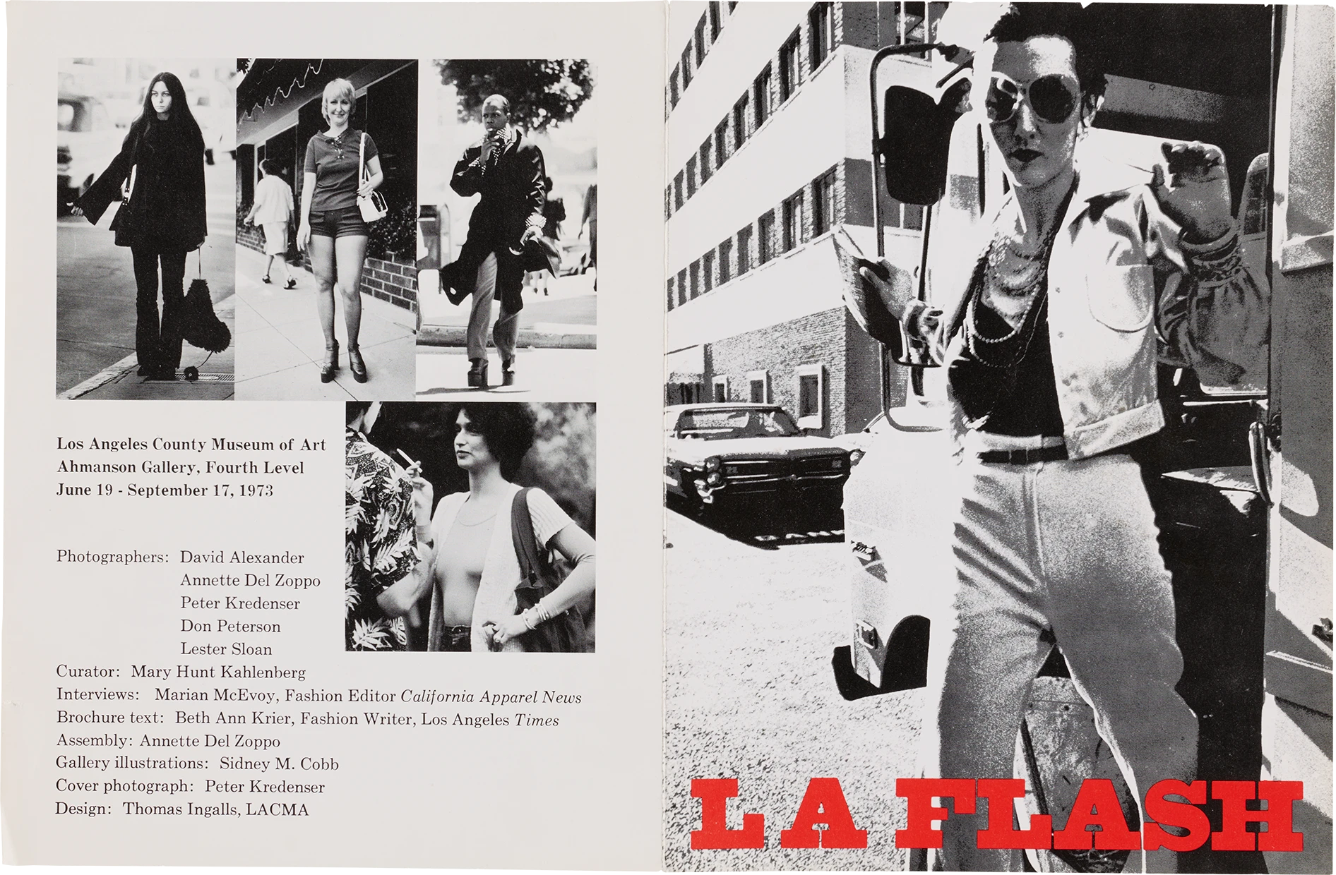 LA Flash exhibition brochure by designer Annette Del Zoppo of the Eames Office.