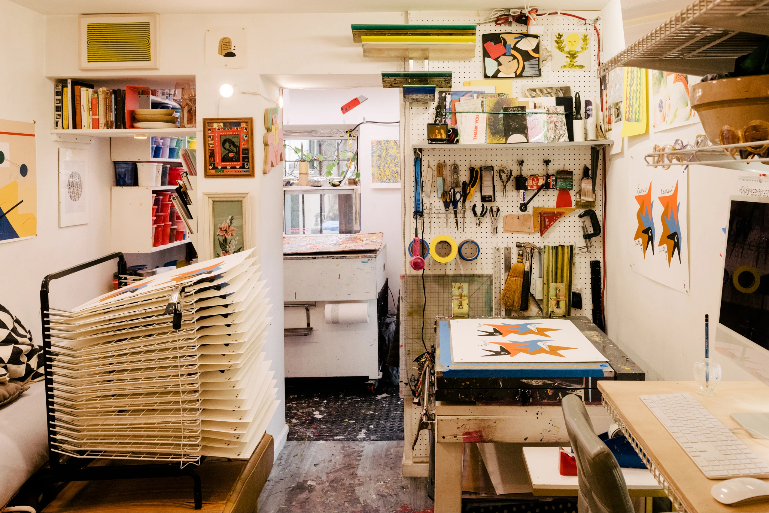 Interior view of Du-Good Press in Brooklyn, fine-art print shop.