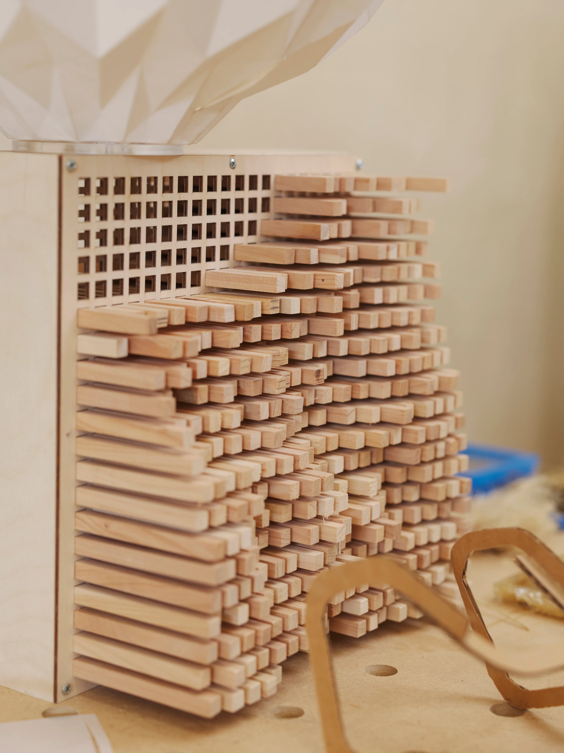 Furniture facade prototype by artist in residence Yvonne Mouser at the Eames Ranch Studios.