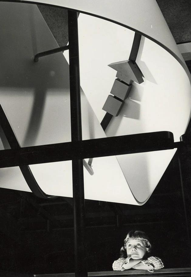 Close up view of the Moebius Band installation at the Eames Mathematica exhibition.