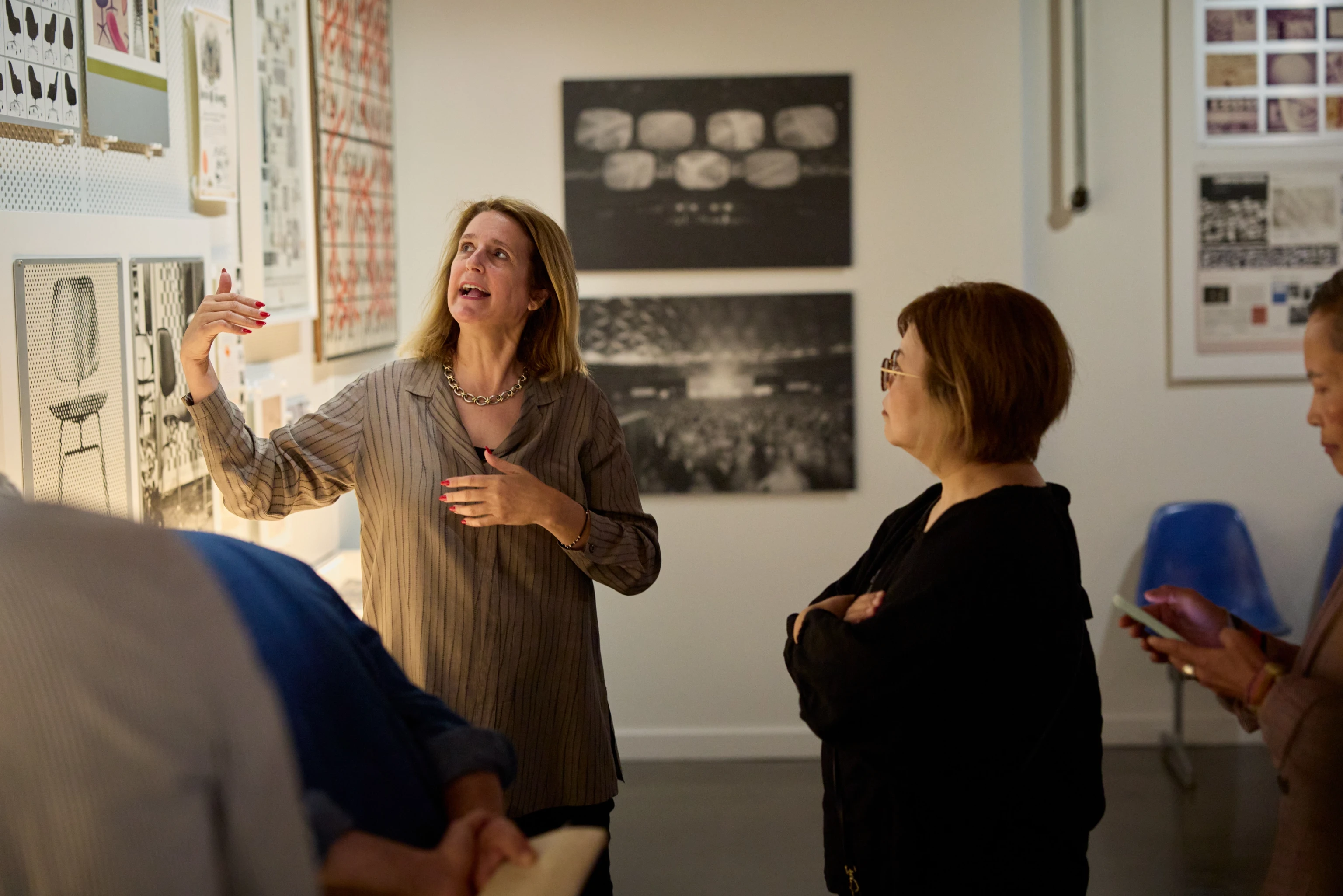 Llisa Demetrios giving a tour of the Eames Archives